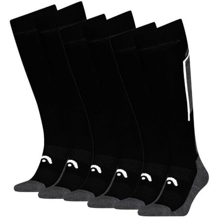 HEAD Skisokken Kneehigh 6-pack Black / Dark Grey-35/38
