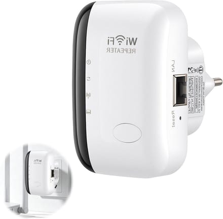 Wifi Versterker - WLAN Repeater - Internet Uitbreiding - 300 Mbit/s Snelheid - Stopcontact Model - Wit