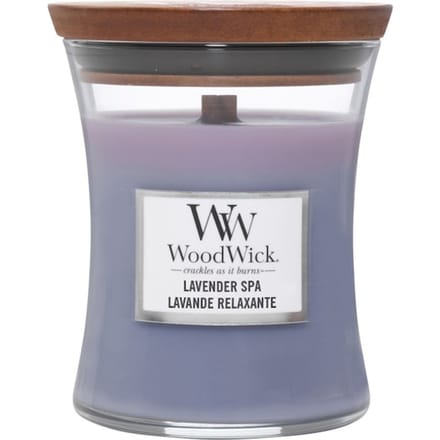 WoodWick Hourglass Medium Geurkaars - Lavender Spa - 60 branduren