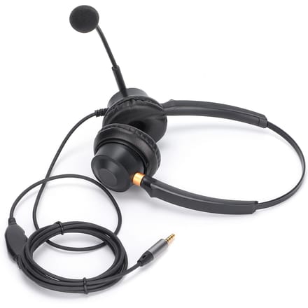 Binaurale Headset Aluminium Behuizing Telefoon Headset met Microfoon en Audio Bediening