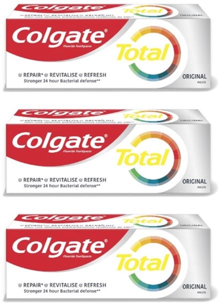 Colgate 3 x total original 20ml | handzaam voor op reis