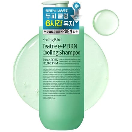 [Healing Bird] Tea Tree-PDRN Verkoelende Shampoo 500ml/1000ml 1000ml blue
