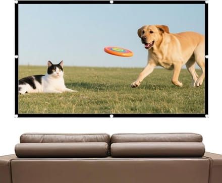 Projectorscherm - Draagbaar Scherm Opvouwbaar Scherm - Thuisbioscoop Creëren - Magnetische Rand - 100 inch - Wit
