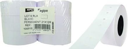 agipa-etiketten voor prijspistolen, 22 x 12 mm