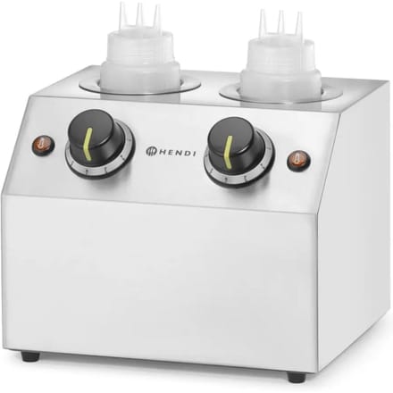HENDI Dubbele sauswarmer – roestvrij staal – 1,3L – instelbare temperatuur – 220-240V – 400W