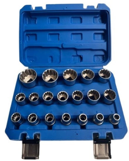 Stahlkaiser Multi-Lock Dopppenset, 19-dlg. 1/2'' CRV