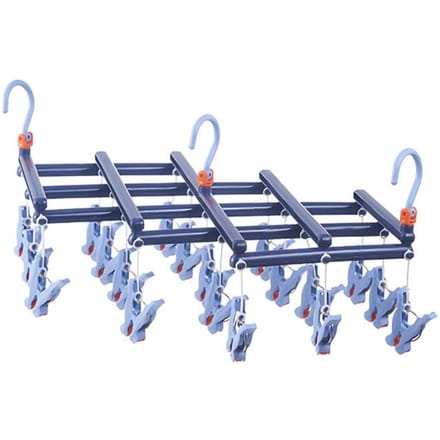 Plastic Opvouwbaar Multihoofd Droogrek Multi Clips Sokken Ondergoed Hanger Winddicht Multifunctioneel