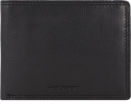 Jack Kinsky Montreal Portemonnee RFID-bescherming Leer 12 cm - Jongens - Horizontaal - schwarz