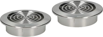 Rond Ventilatie Rooster met Insectenhor Chroom Diameter 45 mm