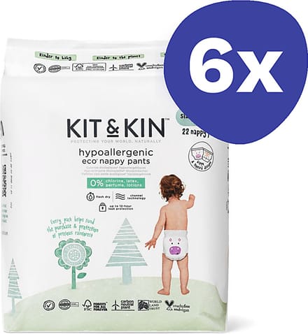 Kit & Kin Luierbroekjes - Maat 4 Maxi (6x 22 stuks)