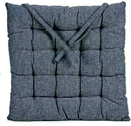 Giftdecor Stoelkussen Decorama - binnen/buiten - donkergrijs - 40 x 40 x 5 cm - polyester
