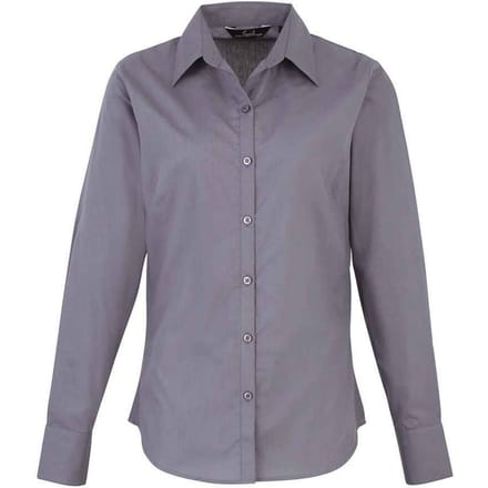 Premier Dames/Dames Shirt Met Lange Mouwen (Staal)