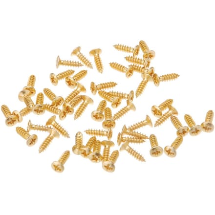 50 schroeven verguld 3 mm voor Fender Strat Tele elektrische gitaar slagplaat Scratchplate goud