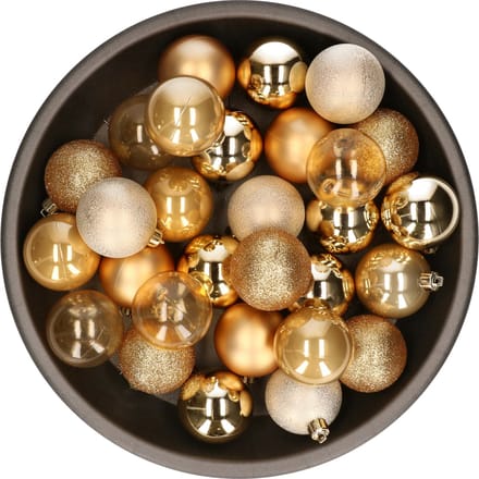 Cosy & Trendy kerstballen - 48x st - goud - D6 cm - in opbergtas - kerstversiering