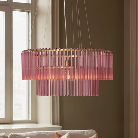 Globen Lighting hanglamp HOOK 60, glas, roze