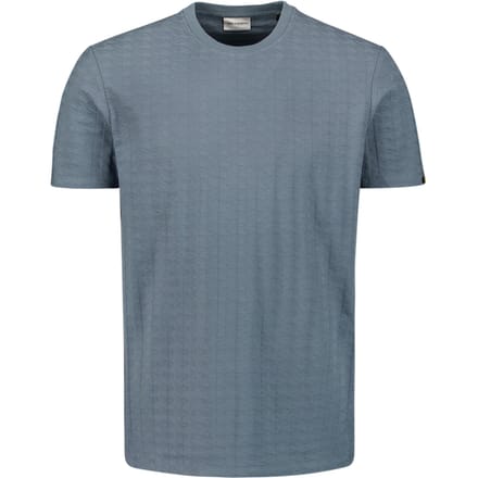 No Excess T-shirt Crewneck Solid Relief Jacquard Washed Blue Größe: XXXL | Basic T-Shirts Outlet | Herren | Blau