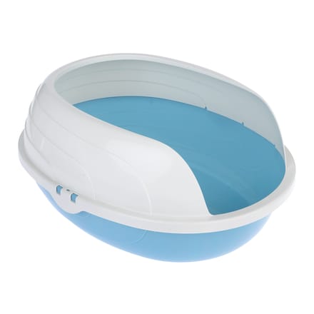 TIAKI Toiletbak Cobby wit/blauw voor katten