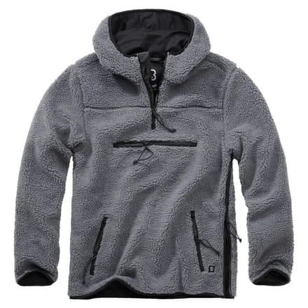 Brandit - Teddyfleece Worker Pullover Jas - XXL - Grijs