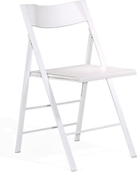 Klapstoel POCKET S75, aluminium frame, zitting en rug WIT.