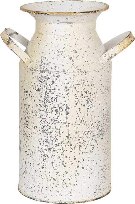 Clayre & Eef Decoratie Melkbus 15x11x23 cm Beige Grijs IJzer