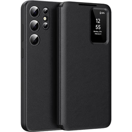 CaseBody Samsung Galaxy S24 Ultra Smart Cover Zwart