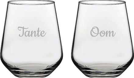 Gegraveerde Drinkglas 42,5cl Tante & Oom