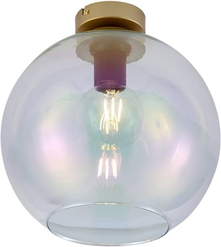 QAZQA sandra - Art Deco Plafondlamp - 1 lichts - Ø 30 cm - Goud/messing - Woonkamer