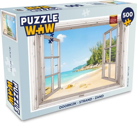 Puzzel Doorkijk - Strand - Zand - Legpuzzel - Puzzel 500 stukjes
