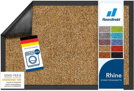 FLOORDIREKT Deurmat - Droogloopmat - Schoonloopmat - Rhine - Gilded Beige - 40 x 60 cm