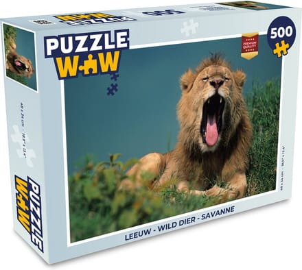 Puzzel Leeuw - Wild dier - Savanne - Legpuzzel - Puzzel 500 stukjes