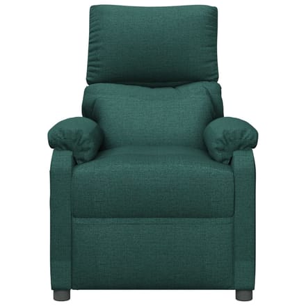 vidaXL Fauteuil verstelbaar stof donkergroen