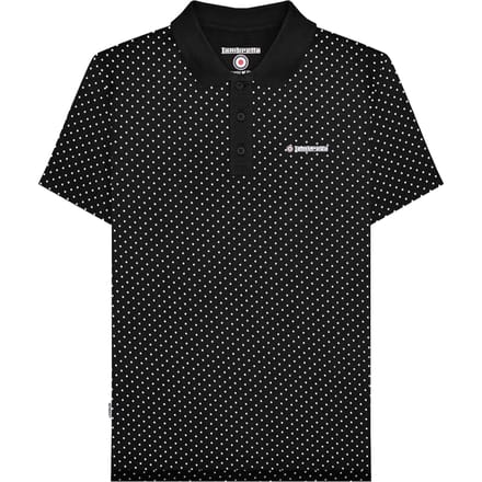 Lambretta Heren SS24 Polka Dot Poloshirt (Zwart)