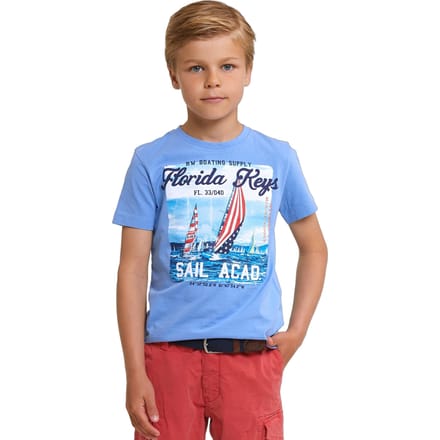River Woods Normal Fit Basic T-shirt Short Sleeves Sky Taglia: 6 | T-shirt Outlet | kids