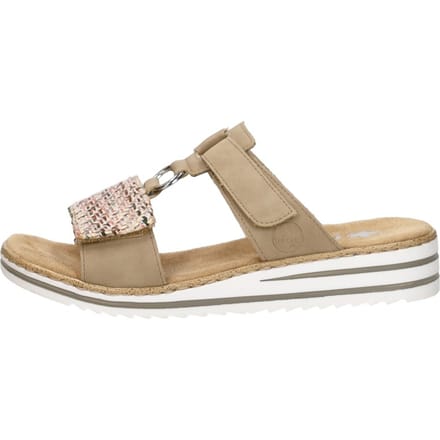 Rieker Slippers E1/2 beige combi Synthetisch - Maat 41