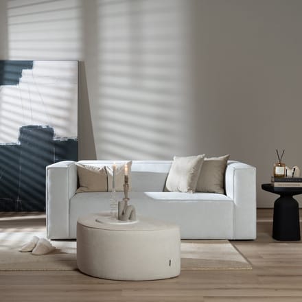 Bronx71® Scandinavische bank Memphis 2,5-zits off white stof gemêleerd