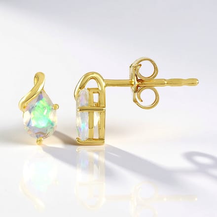 Welo Opaal Verguld Zilver Oorbellen