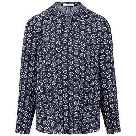 Blouse ­lange mou­wen Van Peter Hahn blauw