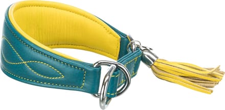Trixie Active Comfort Anti-trek Windhondenhalsband Petrol/geel XS