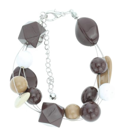 Behave - Kralenarmband bruintinten mix - rustige stijl - dagelijks gebruik