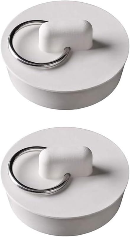 Wastafel Stopper - Afvoer Plug - Water Behouden - Universele Pasvorm - 2 Stuks - Zwart