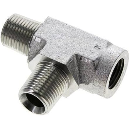 T-Koppeling 1/2'' NPT Binnendraad x Buitendraad Staal 210 bar (2950.5psi)