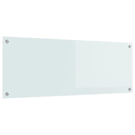 vidaXL - Keukenachterwand - Wit - 110 - x - 40 - cm - gehard - glas
