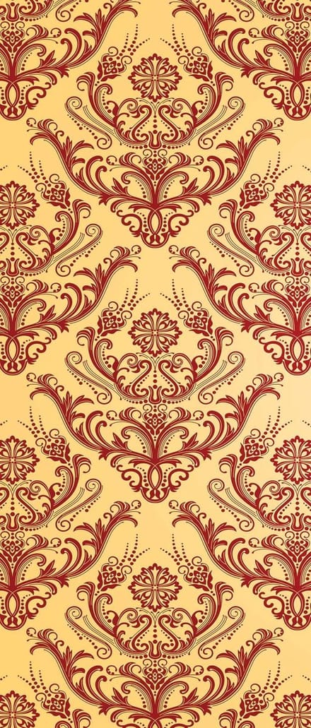 Fotobehang Floral Pattern Abstract | DEUR - 211cm x 90cm | 130g/m2 Vlies