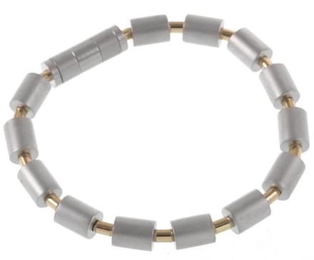 Behave - armband zilverkleur goudkleur - minimalistisch - 19 cm