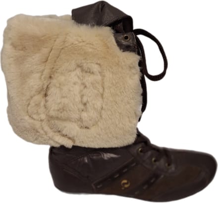 QUICK-BOOT PYRENEEEN-BROWN-GEVOERD-LEER-SIZE 41