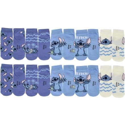 Lilo & Stitch Sokken - 10 Paar - Maat 27/30 - Paars - Blauw - Kind