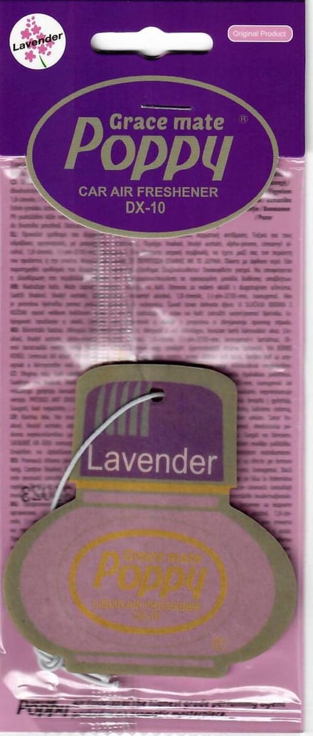Poppy Grace Mate ® Auto Luchtverfrisser Geurhanger Lavendel