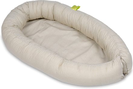 Baby nestje - beige - geruit - met uitneembaar matras