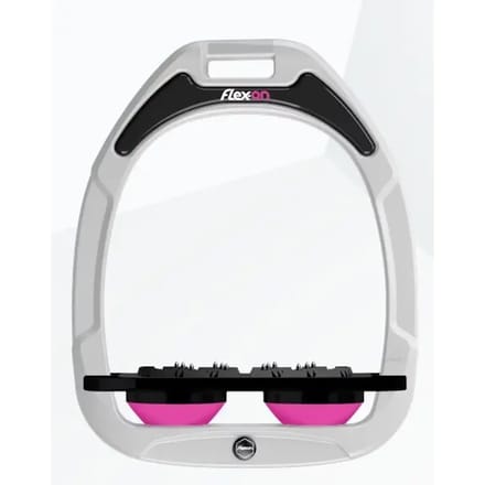 Verstelbare stijgbeugels Grip Wit/Zwart/Roze Flex-On Green Composite