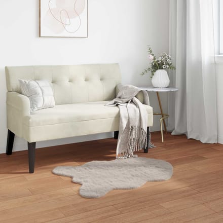 vidaXL - Antislip - vloerkleed - van - imitatie - konijnenbont - OLITE - Beige